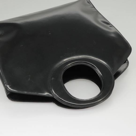 Christian Dior Hand Bag Patent leather Black Gold Auth 100880 - Picture 6 of 16